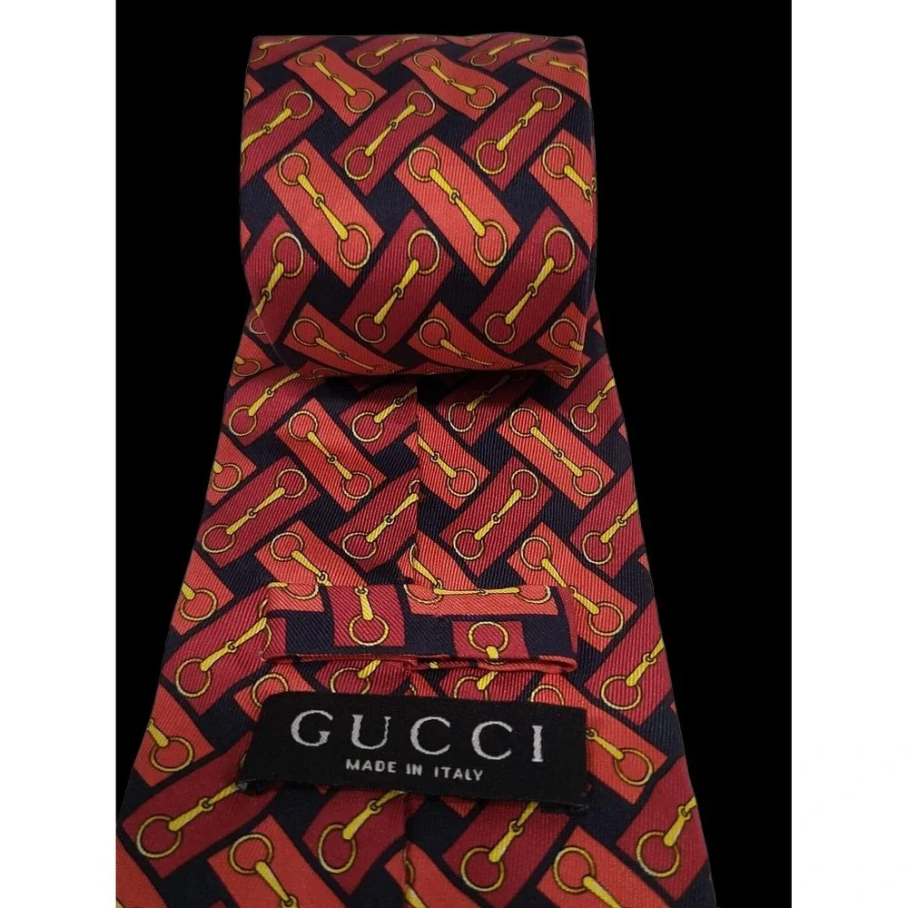 Authentic Gucci‎ 100% Silk Made in Italy Tie